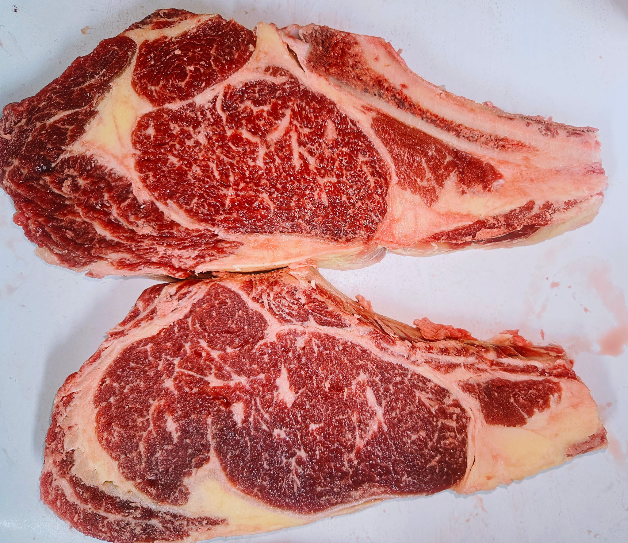 Marbled beef steaks